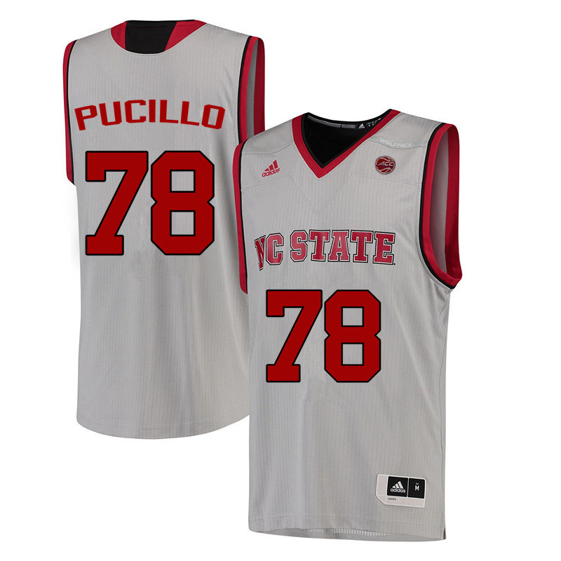Men NC State Wolfpack #78 Lou Pucillo College Basketball Jerseys-White
